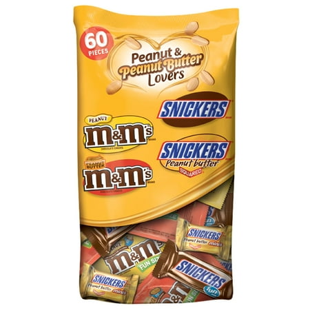 Mars Wrigley Peanut & Peanut Butter Lovers Variety Candy Bag | 35.04 Oz.