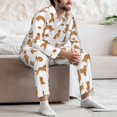 thumbnail image 5 of Mens Pajamas Set - Labrador Retriever Dog Head Soft Notched Collar Pajamas for Men Long Sleeve Men's Sleepwear pjs Sets with Pockets, 5 of 5