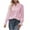 Pink, variant on qolati Women's Dressy Casual Long Sleeve Shirts 2023 Elegant V Neck Lace Eyelet Puffy Sleeve Tunic T-Shirt Loose Fit Basic Going Out Work Tops