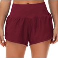thumbnail image 2 of Women's High Waist Running Shorts Quick-Drying Sports Exercise Shorts with Mesh Lined Zipper Pockets, 2 of 5