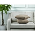 thumbnail image 6 of 3S Brother's Solid Cushion Cover Super Soft & Cozy Home Décor Throw Pillow Case for Chair Couch Bedroom & Livingroom Décor Pillowcase with Invisible Zipper Set of 2 Pieces - Barley 20"x20" Each, 6 of 8
