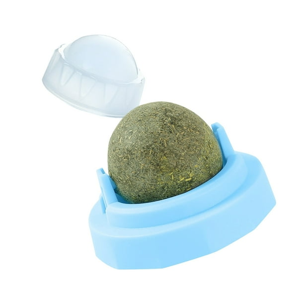 Clearance!Bola de hierba gatera giratoria para rechinar los dientes,juguete interactivo autohilarante resistente a las mordeduras,bola Tian Liao de madera