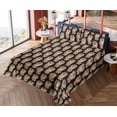 thumbnail image 4 of Ambesonne Animals Fitted & Flat Sheet with Sham 3 Pcs Set, Wild Nature Tiger Pattern, Twin, Charcoal Grey Dark Yellow, 4 of 5