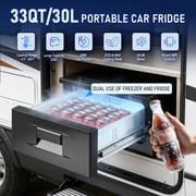12 Volt Car Refrigerator Fridge, 33QT Portable Freezer, -4℉-68℉ Adjustable Range