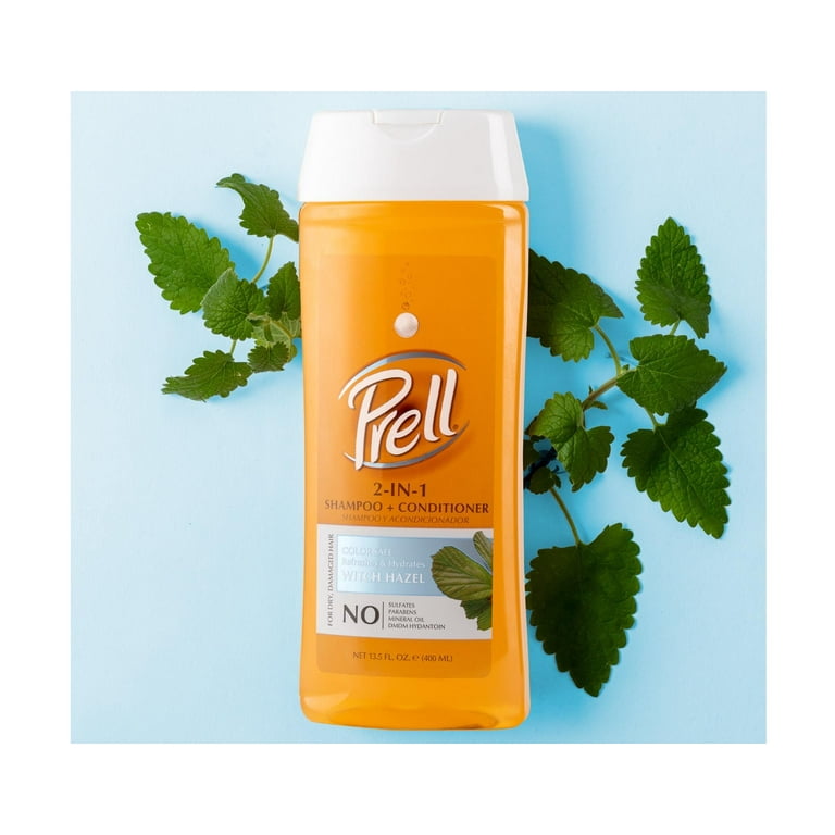 Prell Witch Hazel Color Safe Refreshes & Hydrates 2-in-1 Shampoo +