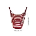 thumbnail image 3 of Cadancy Hammock Chair Rope Hanging Swing Seat for Indoor Bedroom Outdoor Patio Porch Garden Balcony Backyard Relaxing Reading Nook Macrame Cotton Weave Lounge Furniture, 3 of 6