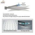 thumbnail image 7 of Boyel Living Luxury Shower System Set Wall Mount 3 Function 12inch Thermostatic Rainfall Shower with 6 Shower Massage Body Spray Jets,Brushed Nickel, 7 of 7