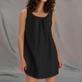 thumbnail image 6 of Efsteb Summer Dresses 2025 Trendy Womens Sleeveless Mini Dress Casual Loose Beach Vacation Sundress Tank Dress (Black,S), 6 of 7