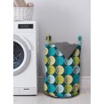 thumbnail image 3 of Abstract Laundry Bag, Dots Arrangement Circles Repeating, Hamper Basket with Handles Drawstring Closure for Laundromats, 13" x 19", Dark Teal Multicolor, by Ambesonne, 3 of 4