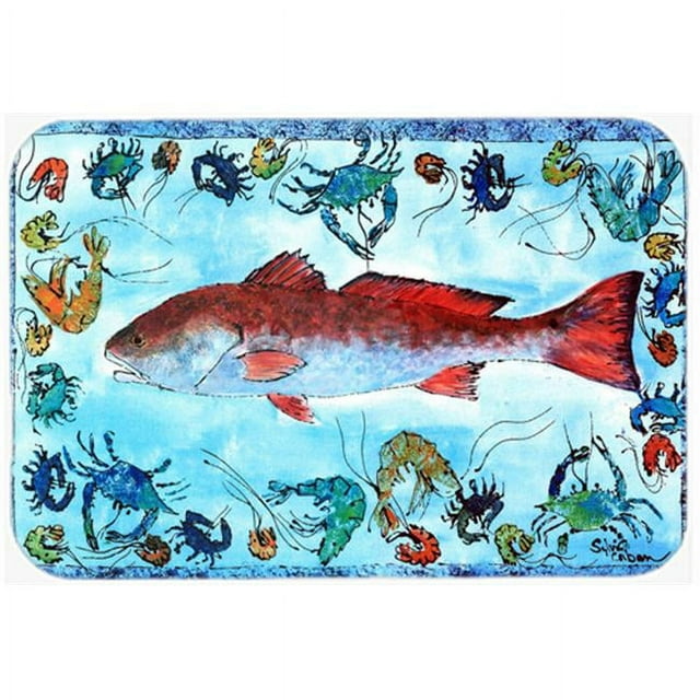Carolines Treasures 8087LCB 15 x 12 Po Poisson Rouge Planche à Découper en Verre - Grand