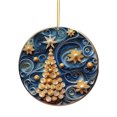 thumbnail image 2 of 5Pcs Acrylic Christmas Pendant under $5! Xqxayjr Navy Blue Gold Christmas Pendant, Mysterious Holiday Ornament, Acrylic Christmas Decoration, Festive Home Car Decor, Elegant Christmas Accessory, 2 of 2