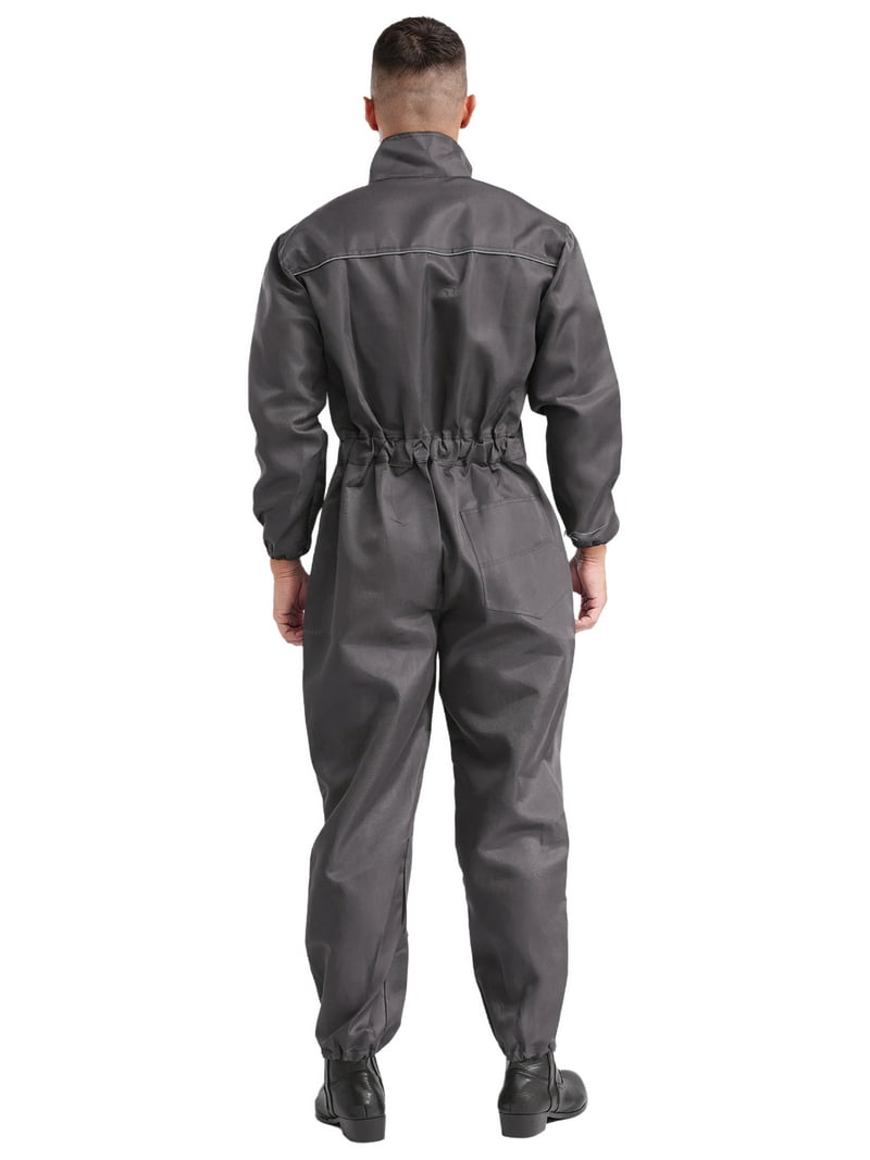 YONGHS Men's Industrial Coverall Long Sleeve Zipper Workwear