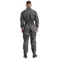 thumbnail image 2 of TiaoBug Men's Long Sleeve Industrial Coverall Safety Enhanced Visibility Striped One Piece Zipper Jumpsuit Gray-A 175/XL, 2 of 7