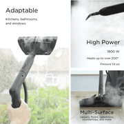 Steam Cleaner 1800W Multi-Purpose with Attachments, For Floors, Carpets, Bathrooms, Kitchens, Windows, and More, 11 pcs, SC1800