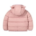 thumbnail image 5 of Toddler Boys and Girls Zip Up Warm Coat Cozy Track Jackets Hooded Puffer Casual Winter Fashion Lightweight Jackets with Pockets Loose Sweatshirts Oversized Trendy Long Sleeve Pink 2 Years, 5 of 9