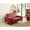 Red, variant on Glory Furniture Andrews Faux Leather Sleeper Loveseat in White