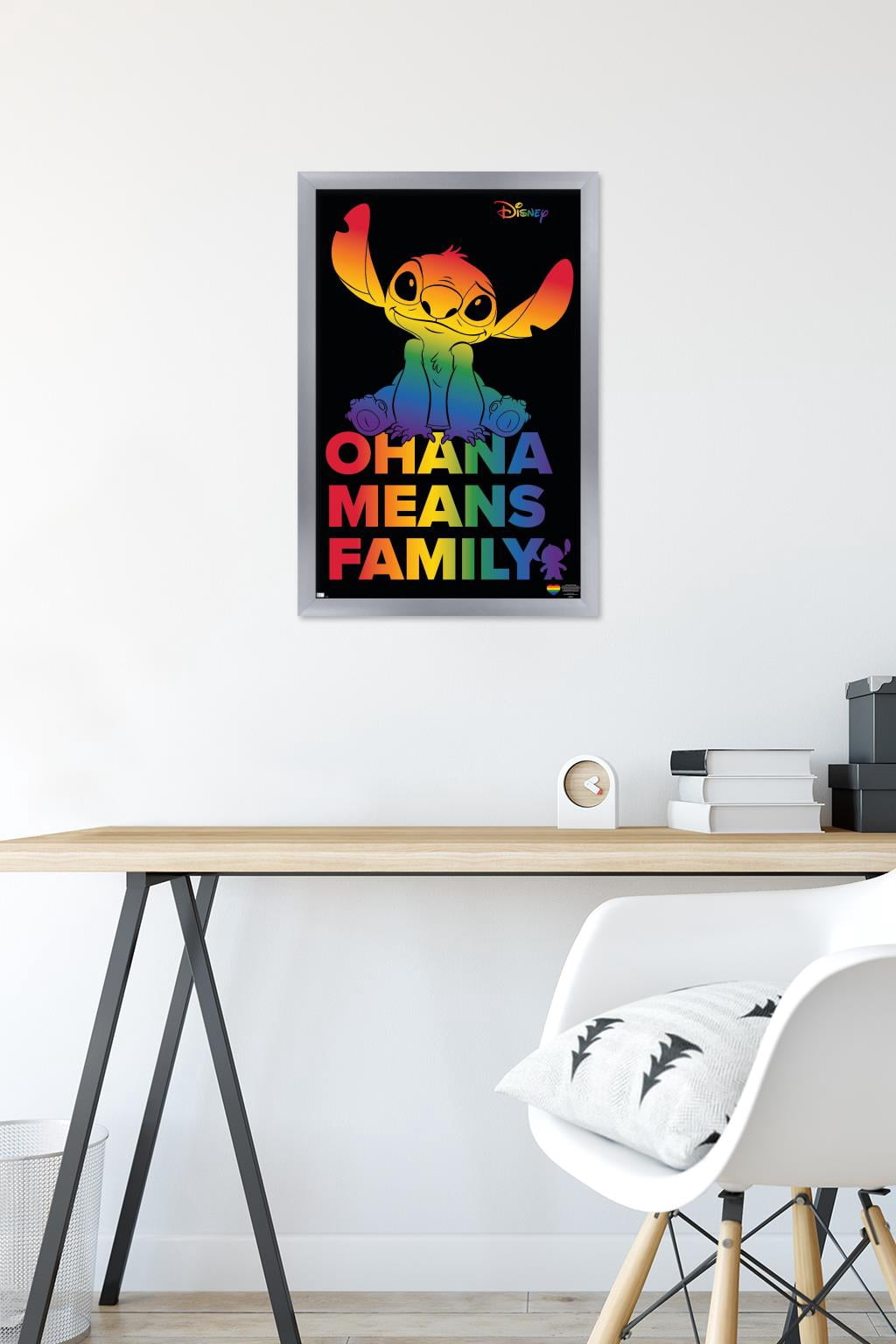 Disney Lilo and Stitch - Ohana Pride Wall Poster, 14.725" x 22.375" Framed