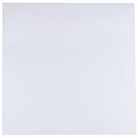 UPC: 0608729144076 | JAM 8.5 x 8.5 Square Invitation Envelopes  White  100/Pack