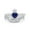 Blue Sapphire CZ, variant on Two Piece Claddagh Band Set Heart Ring Ruby CZ 925 Sterling Silver Size 4