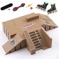thumbnail image 1 of Jeu de Jouets de Rampe de Skateboard Doigt, Rampes de Pont Skateboard Parc Kit Contient Mini Skateboards Doigts pour les Jouets Enfants et les Rampes de Conseils d'Utilisation des Doigts, 1 of 5