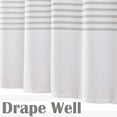 thumbnail image 5 of Cortina de ducha blanca con rayas grises, cortina de ducha de tela para baño, cortina de ducha moderna impermeable en baño de 72x72 pulgadas, 5 of 5