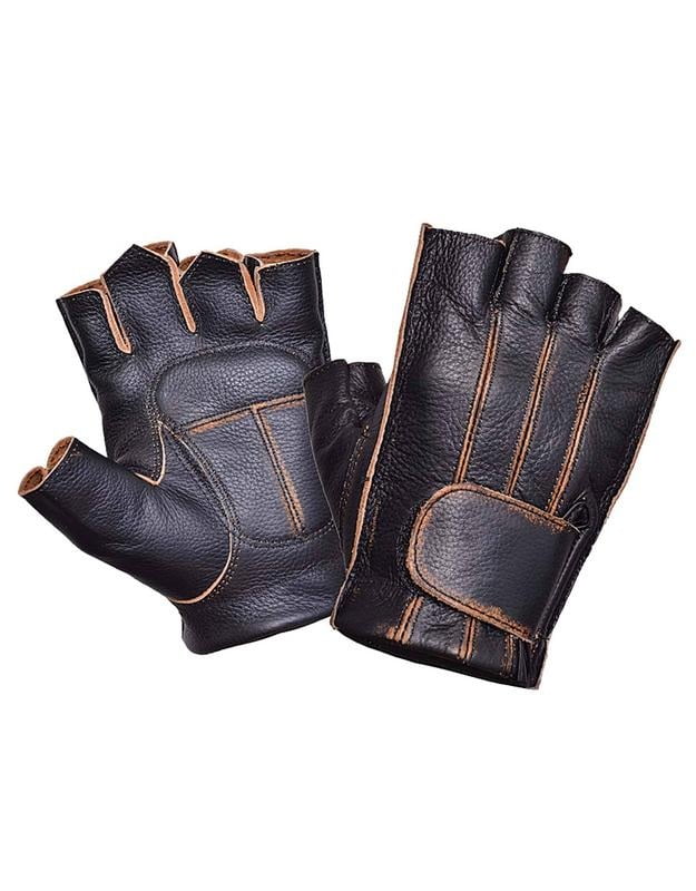 Details about  / Black Sport Training Motorcycle Driving Men/'s Fingerless Leather Gloves Biker Z3