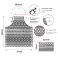 thumbnail image 7 of Black Geometric Triangle Striped Pattern Apron-Garden Aprons for Women with Pockets-Cotton Linen Waterproof Kitchen Cooking Gardening Aprons Adjustable for Kitchen,Cooking,BBQ and Salon 33x27 Inch, 7 of 7