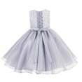 thumbnail image 2 of Ekidsbridal Girl Bridesmaid Flower Girl Dress - Floral Lace Corset Organza with Flower 186F-A (Size: M-10), 2 of 3