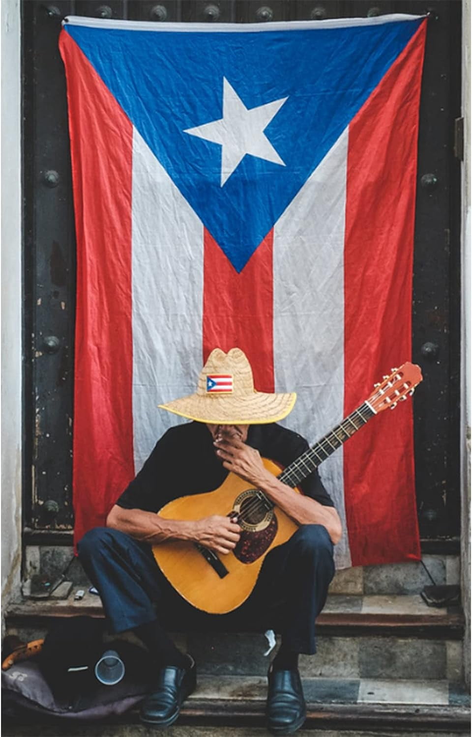 Puerto Rico Flag 3x5 Feet - Embroidery Embroidered Puerto Rico Flags with2 Brass Grommets Heavy Duty for Outdoor, Vivid Color Fade-resistant,Sewn Stripes