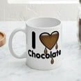 thumbnail image 3 of CafePress - I Love Heart Chocolate Lover Mug - 11 oz Ceramic Mug - Novelty Coffee Tea Cup, 3 of 3