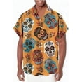 thumbnail image 2 of Camisa Casual Hawaiana De Hombre Con Estampado De Calavera, 2 of 8