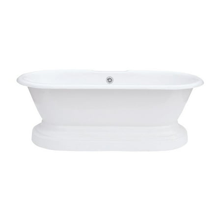 Elizabethan Classics 66 Inch Dual on Plinth Pedestal Cast Iron Freestanding Tub