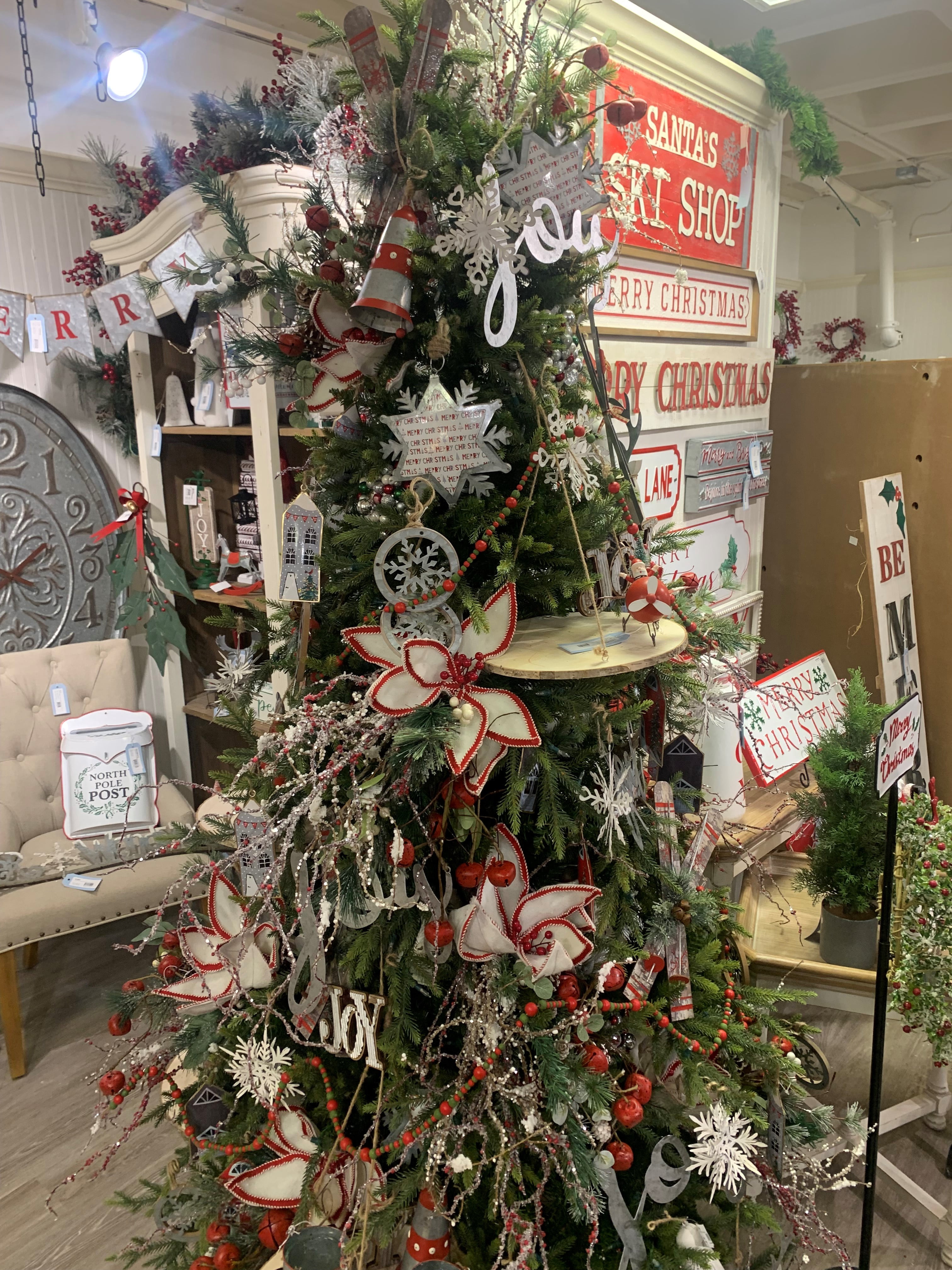 Iron Snowflake Ornament with Weathered Finish Hanging Christmas Tree Decor Gift Stocking Stuffer
