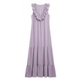 thumbnail image 5 of Dolkfu V-Neck Women'S Summer Fall Dresses Purple Sleeveless Side Split Maxi-Length Peasant Dresses Flowy Modern Solid Relaxed Fit Dresses Purple,Xl, 5 of 5