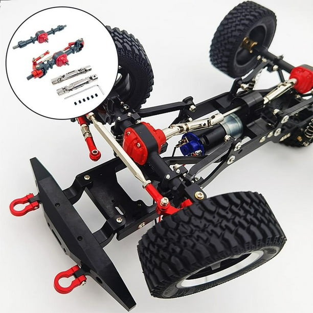 Ejes RC CNC Metal RC Ejes Juego completo Eje de transmisión para MN D90 D91 D99S MN90 MN96 MN99 MN99S 1:12 RC Crawler Negro Baoblaze Ejes de orugas RC