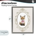 thumbnail image 4 of Stupell Industries Cottage Vintage Baby Fox Gray Floating Frame Canvas Art, 17 x 21, by Christine Simpson Art, 4 of 8