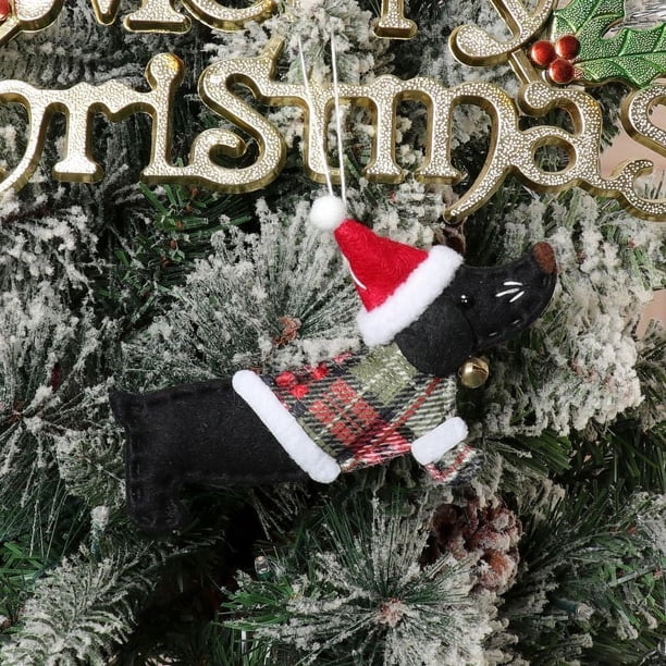 Ganfancp Decoraciones de Navidad Árbol de Navidad Colgantes Vestir Dachshund Perro Pequeño Colgantes Venta Al Por Mayor de Navidad Suministros Ofertas Del Día 1X Dress Up Dachshund Charms