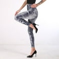 thumbnail image 1 of Leggings de mezclilla de imitación para mujer, pantalones hasta los tobillos y la cadera, multicolor, 1 of 6