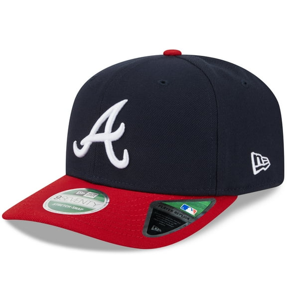 Men's New Era  Navy Atlanta Braves Player Replica 9SEVENTY Adjustable Hat