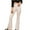 White, variant on LLYWEY Girls Flared Pants, Big Girls Seamless High Waisted Leggings Solid Color Pull on Flare Leg Long Pants Trousers Sports Running Yoga Pants Black 110