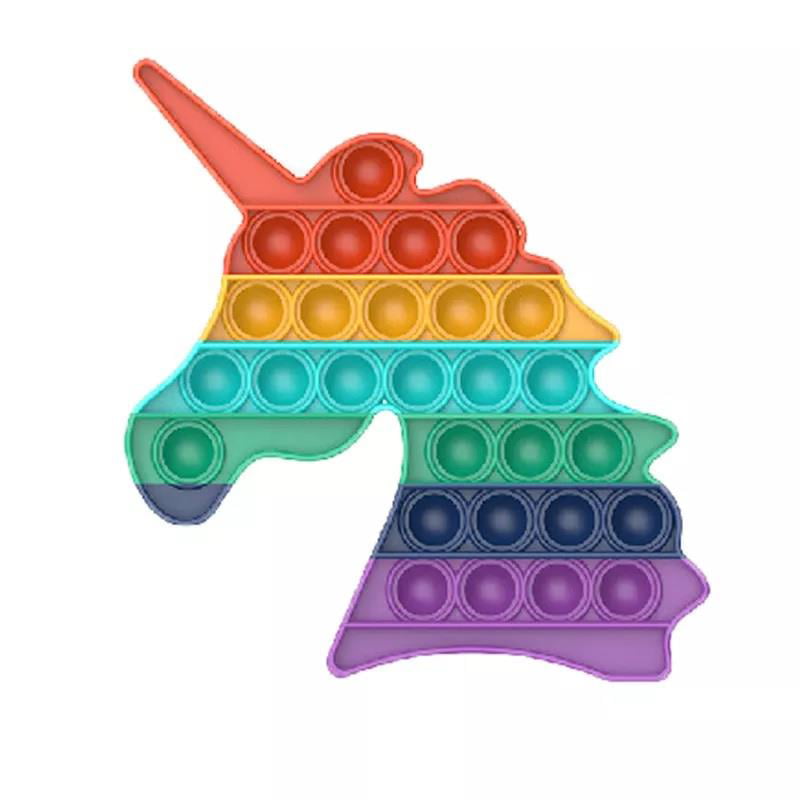 Bubble Pop Figet Fidget Stress Reliever Anxiety Toy unicorn rainbow style 