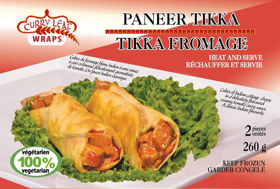 Curry Leaf Paneer Tikka Ready to eat Wraps