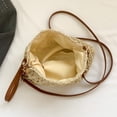 thumbnail image 2 of Bolso de mano para mujer Bolso de viaje femenino simple de paja de moda (beige), 2 of 8