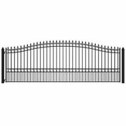 ALEKO Garden Steel Single Swing Driveway Gate London Style 18' Black
