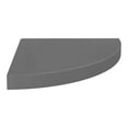 thumbnail image 3 of Floating Corner Shelves 2 Pcs - High Gloss Gray 13.8x13.8x1.5" - Modern Wall Mount Display Shelves for Books, Decor, Collectibles - Durable MDF & Metal Grey, 3 of 8