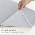 thumbnail image 4 of Yiannan 17x24 Inch Cotton Bath Rug, Soft Absorbent Non Slip Mat, Machine Washable Non Shedding, Fashionable Mat for Bathroom, Kitchen and Laundry,Light Gray, 4 of 8