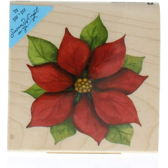Inkadinkado Wood Stamp, Poinsettia