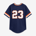 thumbnail image 3 of Youth Mitchell & Ness Kirk Gibson Navy Detroit Tigers Cooperstown Collection Mesh Batting Practice Jersey, 3 of 7