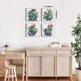 thumbnail image 6 of Cactus Wall Art for Bathroom Decor Succulent Pictures Wall Decor Watercolor Green Plants Canvas Prints Colorful Spiny Flower Posters Botanical Paintings Mexican Artwork Home Decorations 12x12” 4Pcs, 6 of 6