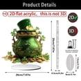 thumbnail image 2 of St. Patrick's Day Green Four-Leaf Clover Acrylic Flat Decoration for Party and Home Decor, 2 of 9